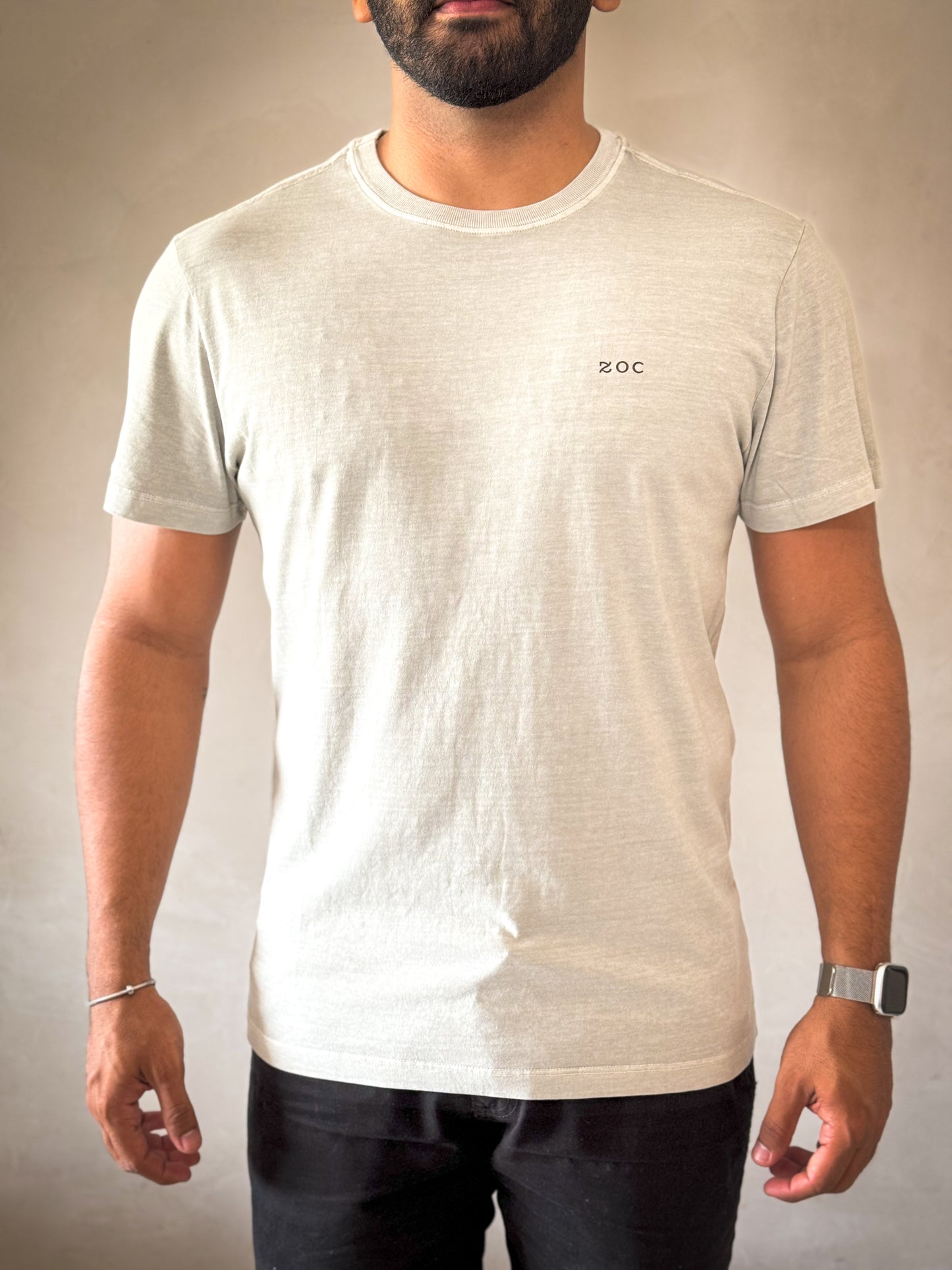 Camiseta Basica Zoc - Azul/Silver/Marrom