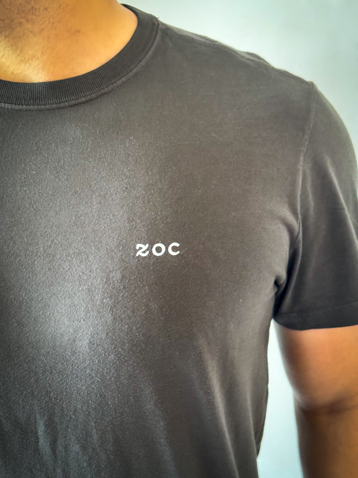 Camiseta Basica Zoc - Azul/Silver/Marrom